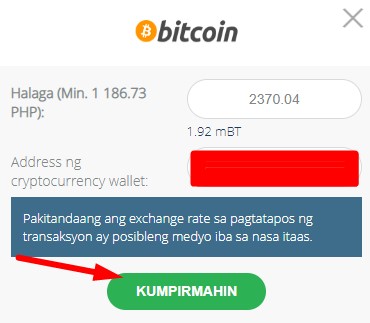 Bitcoin wallet at 22bet